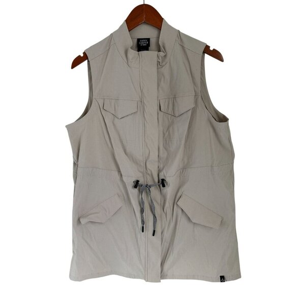TORRID Happy Camper Stretch Woven Light Weight Active Vest Beige Size Large/12 - Picture 2 of 13